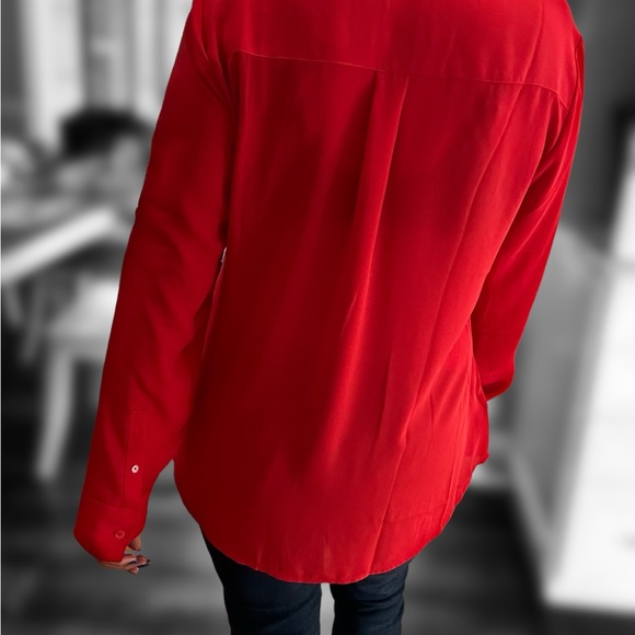 Express Portofino Button Down Red Shirt. Size Large - Picture 6 of 10